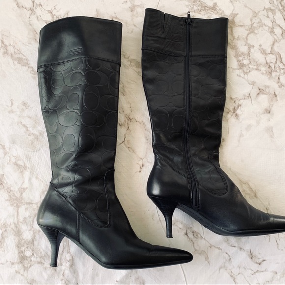 Coach Shoes - Coach Womens Mandie Black Knee High Leather